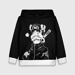 Толстовка-худи детская Трафальгар и Чоппер - Ван пис, цвет: 3D-белый