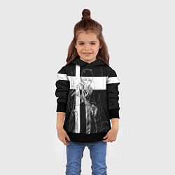 Толстовка-худи детская Ичиго и занпакто - Блич, цвет: 3D-черный — фото 2