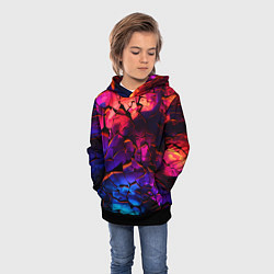 Толстовка-худи детская Светящаяся Земля, цвет: 3D-черный — фото 2