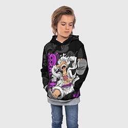 Толстовка-худи детская One piece - Gear 5- purple, цвет: 3D-меланж — фото 2