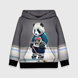 Толстовка-худи детская Panda striker of the Florida Panthers, цвет: 3D-черный