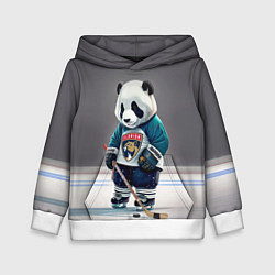 Толстовка-худи детская Panda striker of the Florida Panthers, цвет: 3D-белый