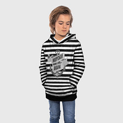 Толстовка-худи детская Морской волк винтажный, цвет: 3D-черный — фото 2