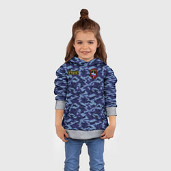 Толстовка-худи детская Камуфляж охрана - Сергей, цвет: 3D-меланж — фото 2