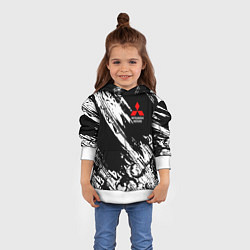 Толстовка-худи детская Mitsubishi - белый пятна, цвет: 3D-белый — фото 2