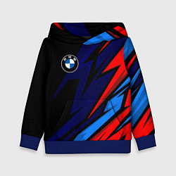 Толстовка-худи детская BMW - m colors and black, цвет: 3D-синий