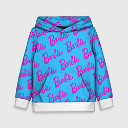 Толстовка-худи детская Barbie pattern, цвет: 3D-белый