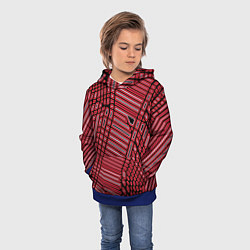 Толстовка-худи детская Красная кибер паутина, цвет: 3D-синий — фото 2