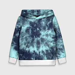 Толстовка-худи детская Tie-Dye дизайн, цвет: 3D-белый