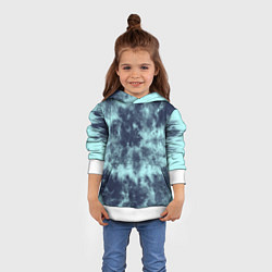 Толстовка-худи детская Tie-Dye дизайн, цвет: 3D-белый — фото 2