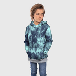 Толстовка-худи детская Tie-Dye дизайн, цвет: 3D-меланж — фото 2