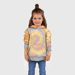 Толстовка-худи детская Tie-Dye дизайн, цвет: 3D-меланж — фото 2