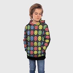 Толстовка-худи детская Smiley, цвет: 3D-черный — фото 2