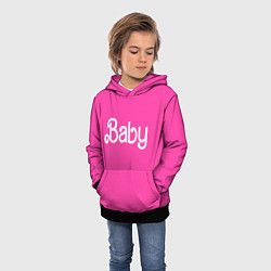 Толстовка-худи детская Барби ребенок, цвет: 3D-черный — фото 2
