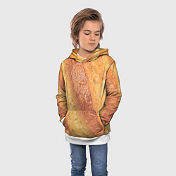 Толстовка-худи детская Корочка батона, цвет: 3D-белый — фото 2