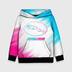 Толстовка-худи детская Jaguar neon gradient style, цвет: 3D-черный