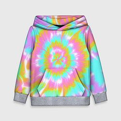 Толстовка-худи детская Tie-Dye кислотный в стиле барби, цвет: 3D-меланж