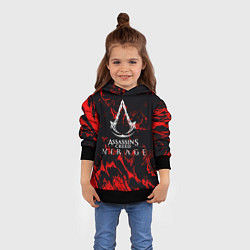 Толстовка-худи детская Assassins Creed кровь тамплиеров, цвет: 3D-черный — фото 2