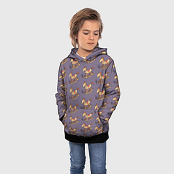 Толстовка-худи детская Деревянные лошадки качалки, цвет: 3D-черный — фото 2