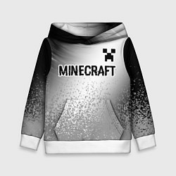 Толстовка-худи детская Minecraft glitch на светлом фоне: символ сверху, цвет: 3D-белый