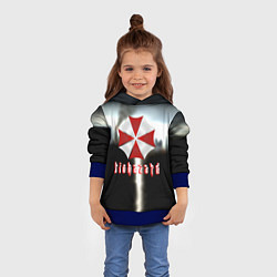 Толстовка-худи детская Raccoon city, цвет: 3D-синий — фото 2