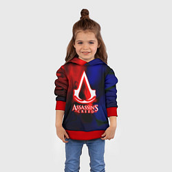 Толстовка-худи детская Assassins Creed fire, цвет: 3D-красный — фото 2