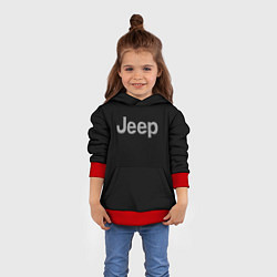 Толстовка-худи детская Jeep silver, цвет: 3D-красный — фото 2