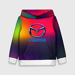 Толстовка-худи детская Mazda gradient, цвет: 3D-белый