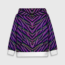 Толстовка-худи детская Mirror abstraction - neural network, цвет: 3D-белый