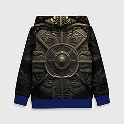 Толстовка-худи детская Узор в скандинавском стиле, цвет: 3D-синий