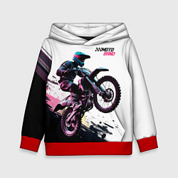 Толстовка-худи детская Moto band, цвет: 3D-красный