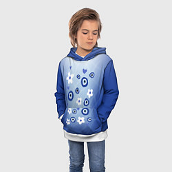 Толстовка-худи детская Незабудка, цвет: 3D-белый — фото 2