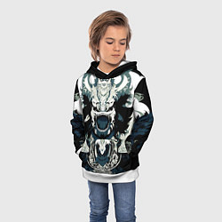 Толстовка-худи детская Король драконов с узорами, цвет: 3D-белый — фото 2