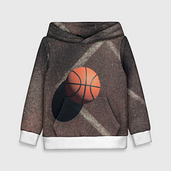 Толстовка-худи детская Мяч баскетбольный, цвет: 3D-белый