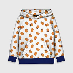 Толстовка-худи детская Мини капибары, цвет: 3D-синий