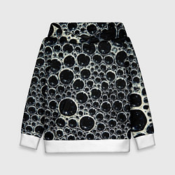 Толстовка-худи детская Пузыри и отражение, цвет: 3D-белый