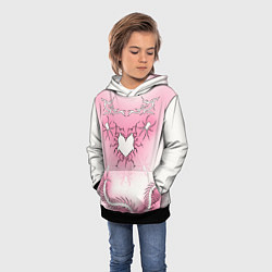 Толстовка-худи детская Сердце сколопендры, цвет: 3D-черный — фото 2