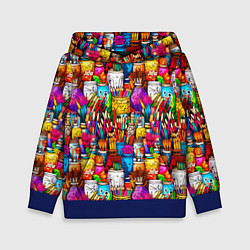 Толстовка-худи детская Набор художника, цвет: 3D-синий