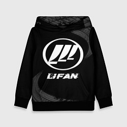 Детская толстовка Lifan speed на темном фоне со следами шин