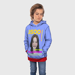 Толстовка-худи детская Jisoo - певица из музыкальной группы Blackpink, цвет: 3D-красный — фото 2