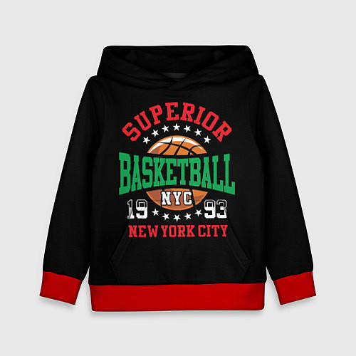 Детская толстовка Superior basketball / 3D-Красный – фото 1