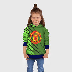 Толстовка-худи детская ФК Манчестер Юнайтед спорт, цвет: 3D-синий — фото 2