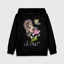 Толстовка-худи детская Lil Peep рэпер, цвет: 3D-черный