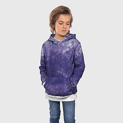 Толстовка-худи детская Абстракция - violet color background, цвет: 3D-белый — фото 2