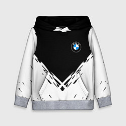 Толстовка-худи детская BMW стильная геометрия спорт, цвет: 3D-меланж