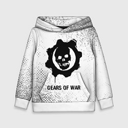 Толстовка-худи детская Gears of War glitch на светлом фоне, цвет: 3D-белый
