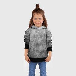 Толстовка-худи детская Абстракция - grey sky, цвет: 3D-черный — фото 2