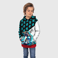 Толстовка-худи детская Странник - Геншин Импакт, цвет: 3D-красный — фото 2