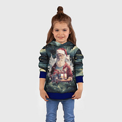 Толстовка-худи детская Санта с подарками, цвет: 3D-синий — фото 2