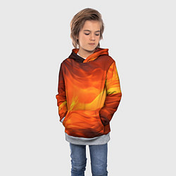 Толстовка-худи детская Яркий огонь, цвет: 3D-меланж — фото 2
